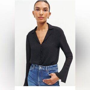 Reformation Jeremiah silk buttondown